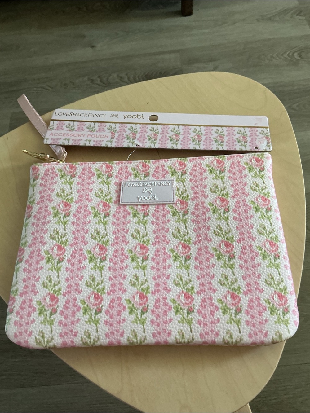 LoveShack Fancy x Target Pink Floral Accessory Pouch